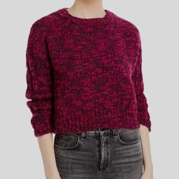 BOGO! Ramy Brook James Sweater Pink Metallic Wool Alpaca Size XS - Picture 8 of 8